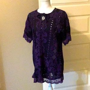 Johnny Was!  Size medium,Intense purple top.